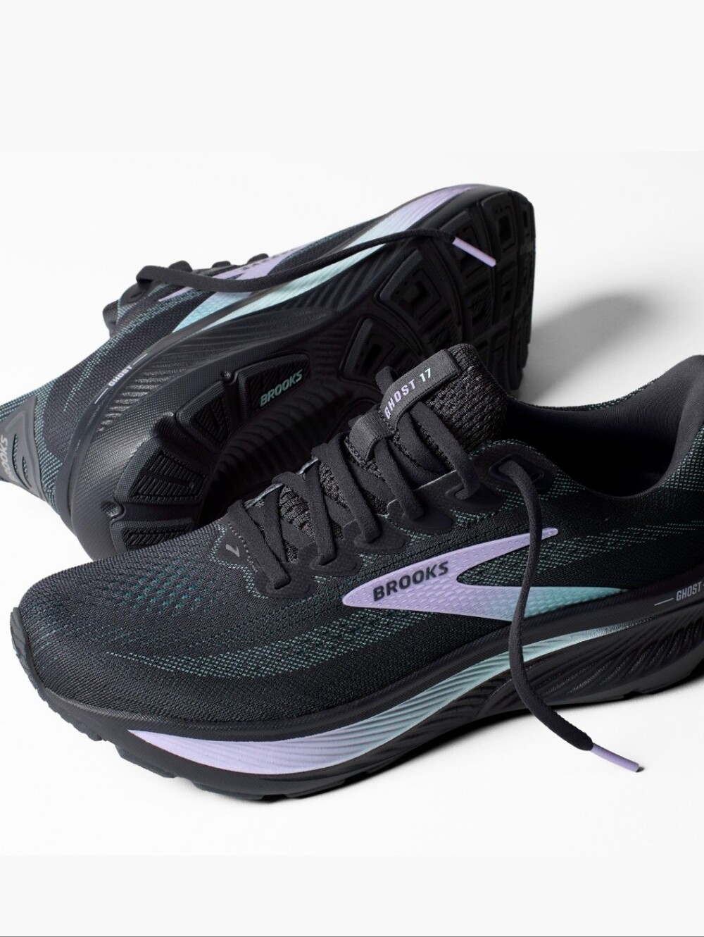 Brooks Women's Ghost 17 Running Shoes Black And Purple